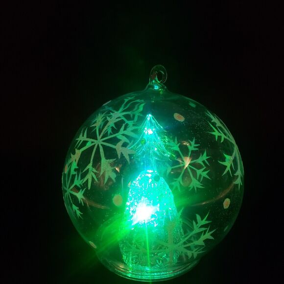Sorelle Spun Glass Light Up Color Change Christmas‎ Tree Large Hand Blown Globe - Picture 13 of 13